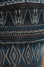 Load image into Gallery viewer, Metallic Tinsel Tribal Midi Dress