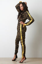 Load image into Gallery viewer, Savage Ribbon Trim Camouflage Two Piece Set